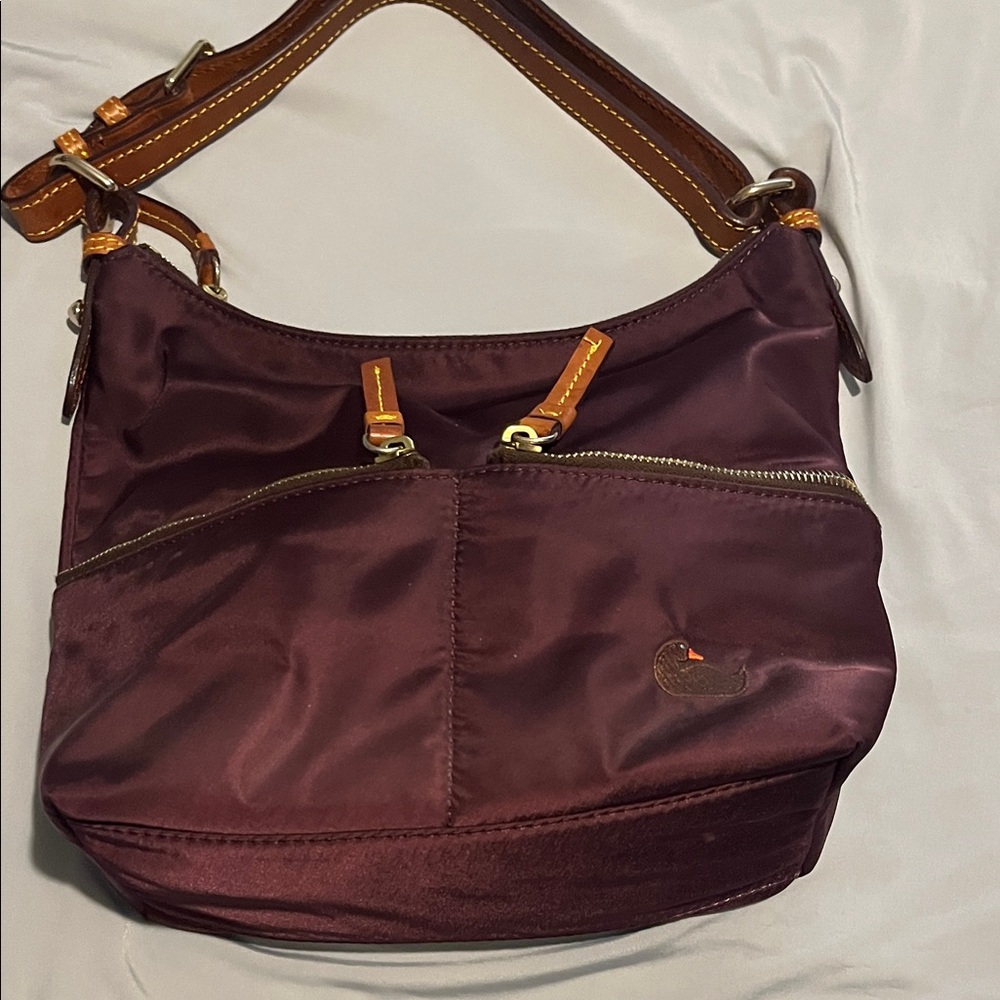 Dooney & Bourke Seville Plum Nylon Hobo Purse